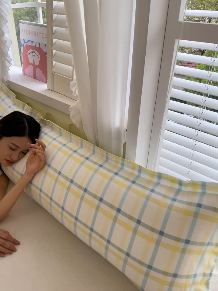 91家纺网 家纺一手货源 找家纺 雨彤家纺 2025年新款A类条纹水洗棉枕套 格心生活