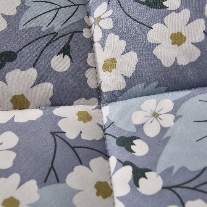 91家纺网 家纺一手货源 找家纺 无瑕家居 2025年新款水洗棉冬被春秋被被子被芯床褥被芯学生宿舍被子被芯 碎花蓝色