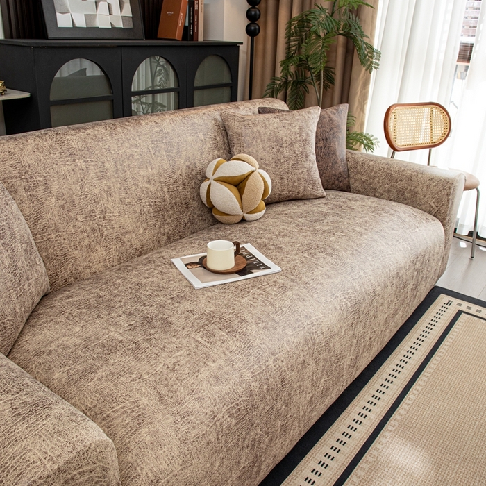 91家纺网 家纺一手货源 找家纺 沐沐家纺 2026春夏新款澜悦沙发套 浅咖