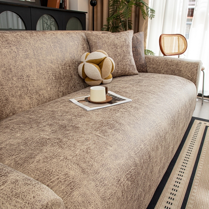 91家纺网 家纺一手货源 找家纺 沐沐家纺 2026春夏新款澜悦沙发套 浅咖