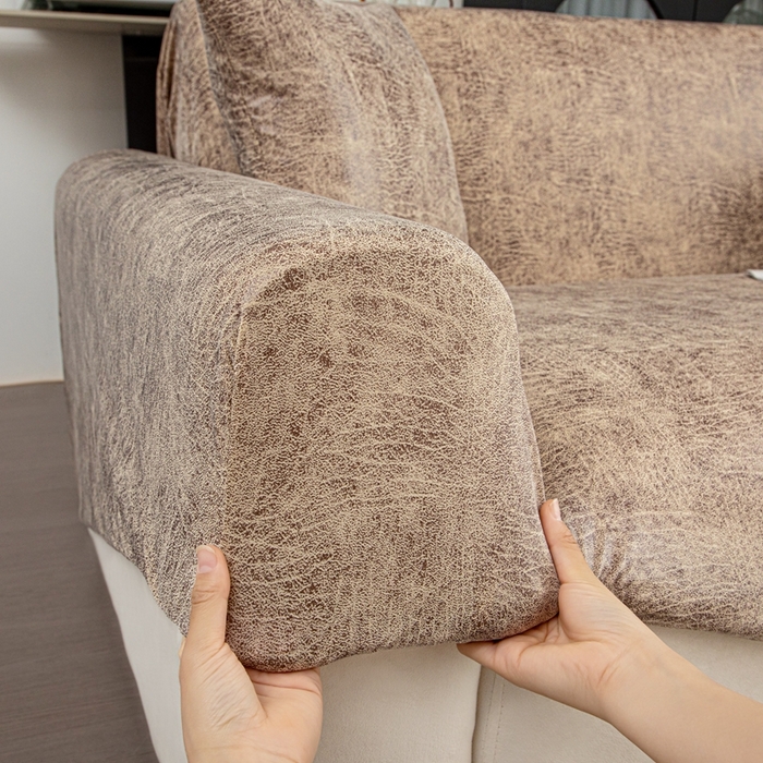 91家纺网 家纺一手货源 找家纺 沐沐家纺 2026春夏新款澜悦沙发套 浅咖