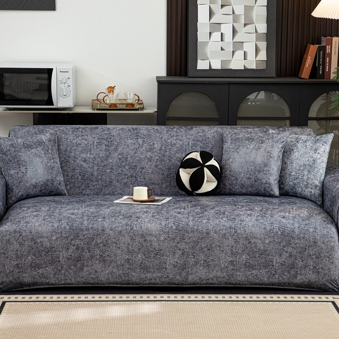 91家纺网 家纺一手货源 找家纺 沐沐家纺 2026春夏新款澜悦沙发套 深灰