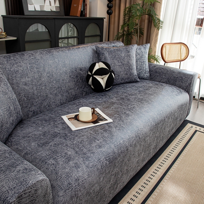 91家纺网 家纺一手货源 找家纺 沐沐家纺 2026春夏新款澜悦沙发套 深灰