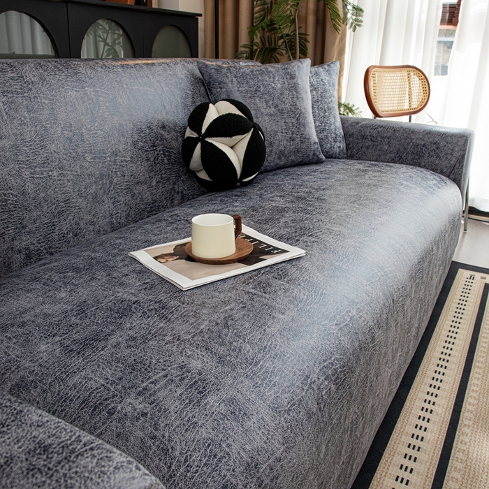 91家纺网 家纺一手货源 找家纺 沐沐家纺 2026春夏新款澜悦沙发套 深灰