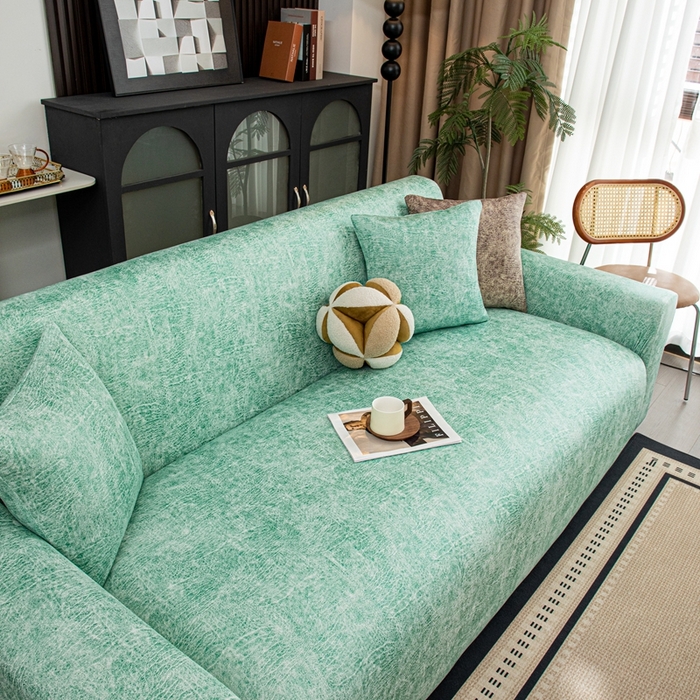 沐沐家纺 2026春夏新款澜悦沙发套 天蓝