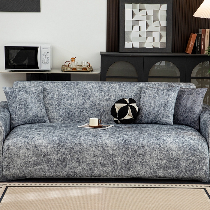 91家纺网 家纺一手货源 找家纺 沐沐家纺 2026春夏新款澜悦沙发套 浅灰