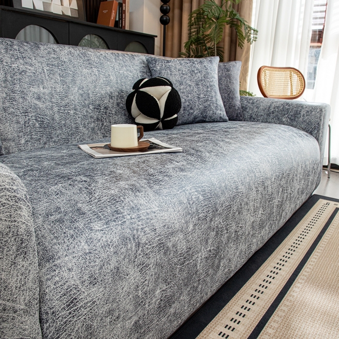 91家纺网 家纺一手货源 找家纺 沐沐家纺 2026春夏新款澜悦沙发套 浅灰