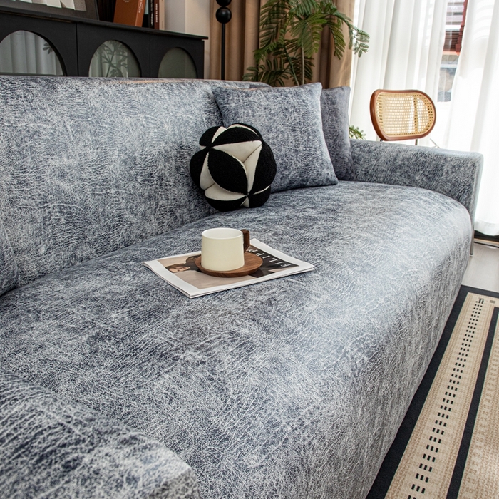 91家纺网 家纺一手货源 找家纺 沐沐家纺 2026春夏新款澜悦沙发套 浅灰