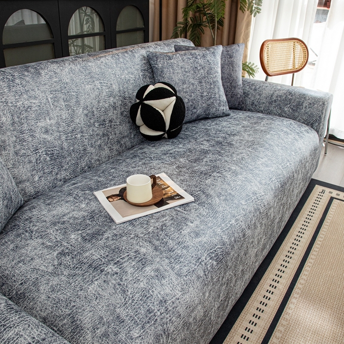 91家纺网 家纺一手货源 找家纺 沐沐家纺 2026春夏新款澜悦沙发套 浅灰