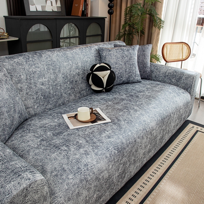 91家纺网 家纺一手货源 找家纺 沐沐家纺 2026春夏新款澜悦沙发套 浅灰