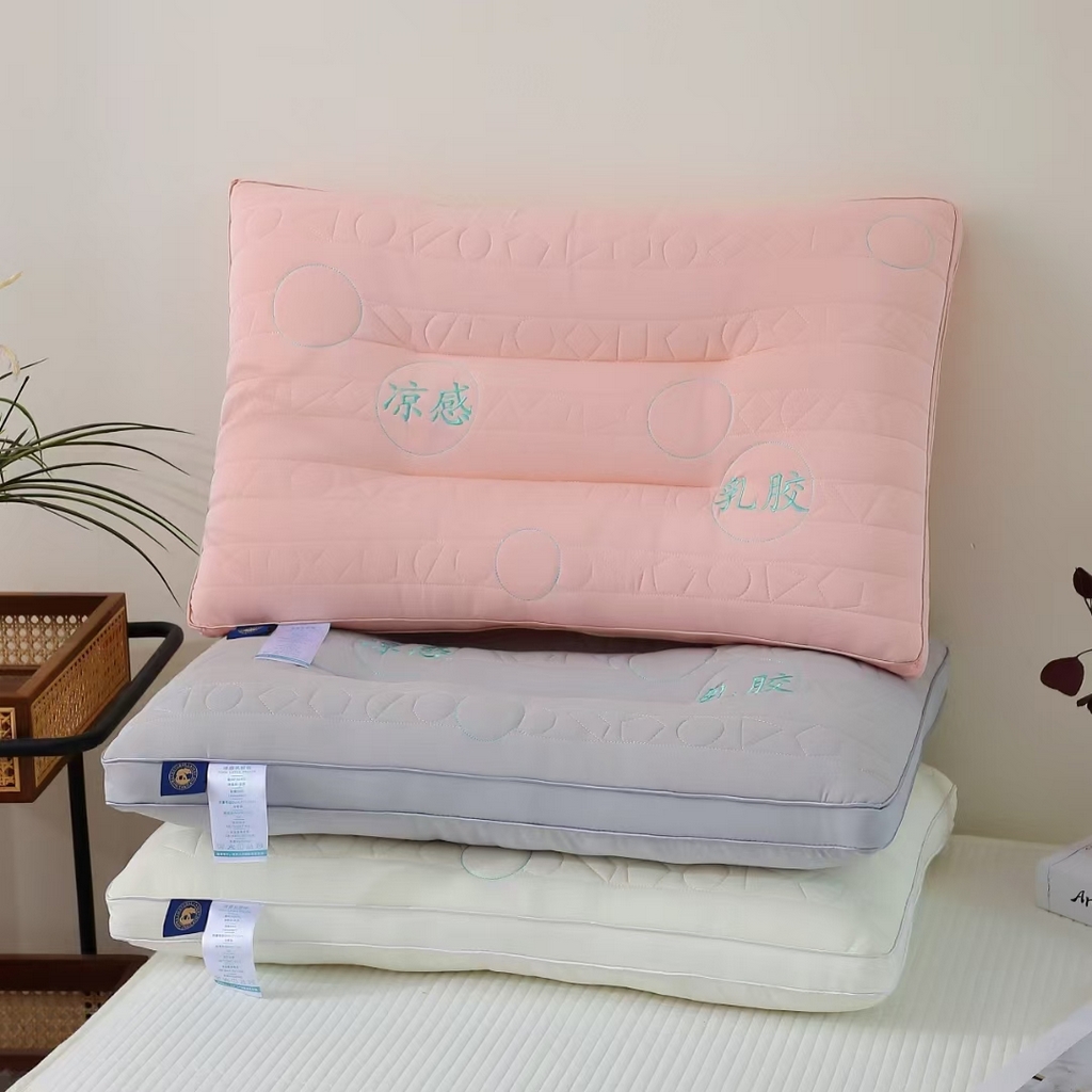 91家纺网 家纺一手货源 找家纺 （总）佳尚枕芯2025年新款夏季清凉冰感冰丝乳胶功能护颈颈椎枕头枕芯
