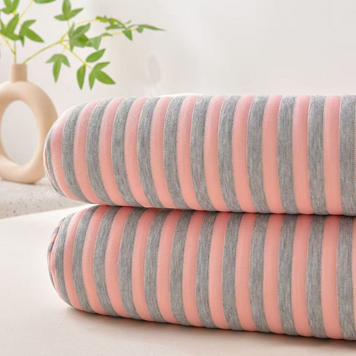 91家纺网 家纺一手货源 找家纺 佳尚枕芯2025新款刺绣情侣款深睡牵引枕枕头枕芯 兔耳反牵引枕-红42x65cm中枕/只