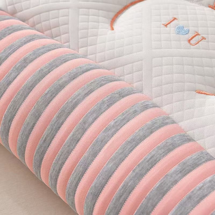 91家纺网 家纺一手货源 找家纺 佳尚枕芯2025新款刺绣情侣款深睡牵引枕枕头枕芯 兔耳反牵引枕-红42x65cm高枕/只