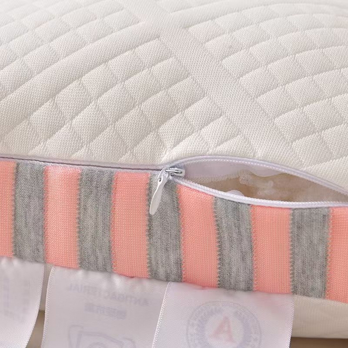 91家纺网 家纺一手货源 找家纺 佳尚枕芯2025新款刺绣情侣款深睡牵引枕枕头枕芯 兔耳反牵引枕-红42x65cm高枕/只