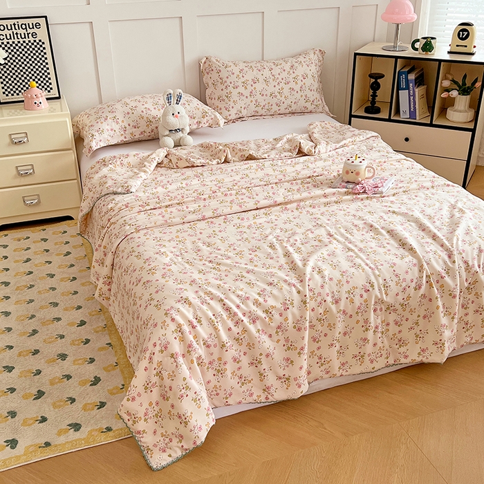 91家纺网 家纺一手货源 找家纺 （总）VIP被业 2025新款书香绸网红直播小红书夏凉被凉感冰丝天丝夏被