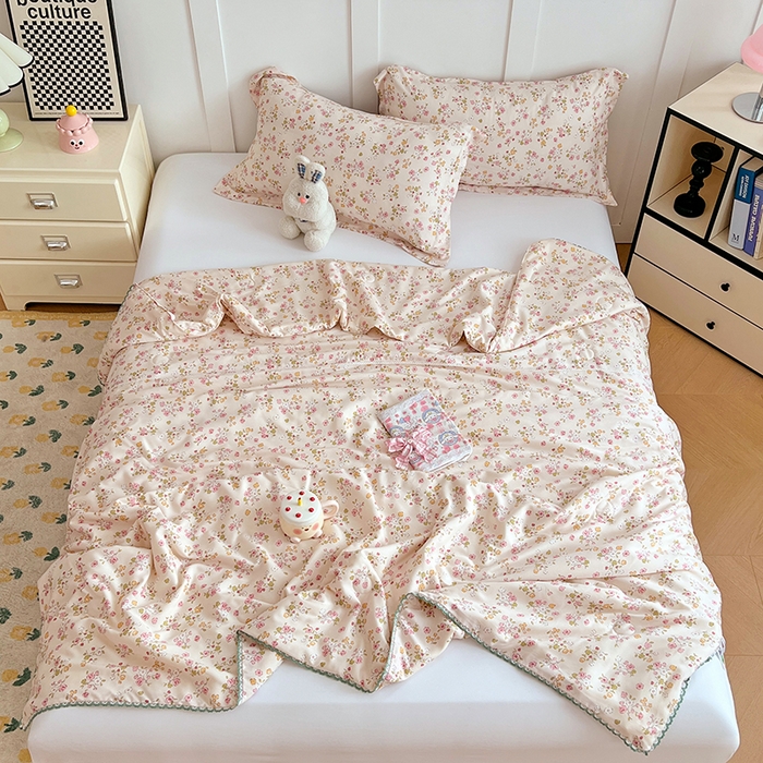 91家纺网 家纺一手货源 找家纺 （总）VIP被业 2025新款书香绸网红直播小红书夏凉被凉感冰丝天丝夏被