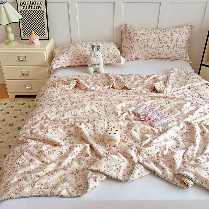 91家纺网 家纺一手货源 找家纺 （总）VIP被业 2025新款书香绸网红直播小红书夏凉被凉感冰丝天丝夏被