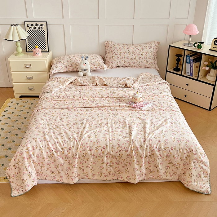 91家纺网 家纺一手货源 找家纺 （总）VIP被业 2025新款书香绸网红直播小红书夏凉被凉感冰丝天丝夏被