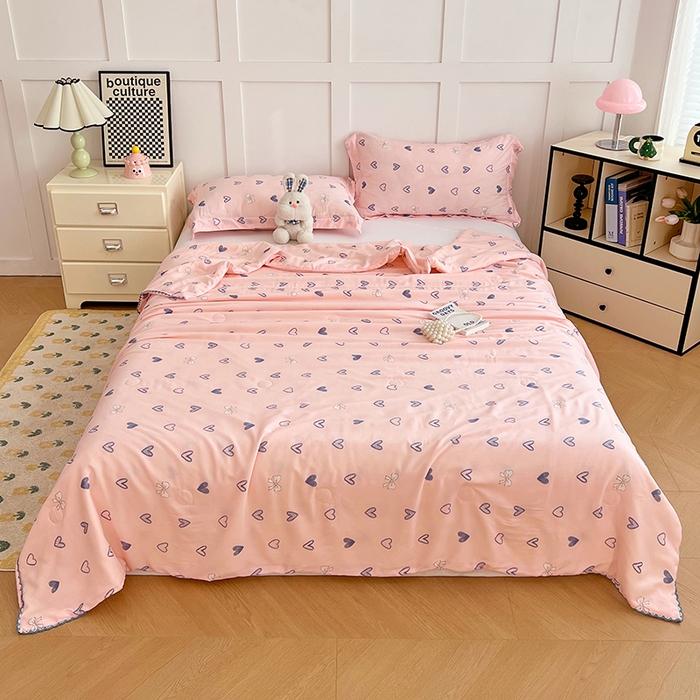 91家纺网 家纺一手货源 找家纺 （总）VIP被业 2025新款书香绸网红直播小红书夏凉被凉感冰丝天丝夏被