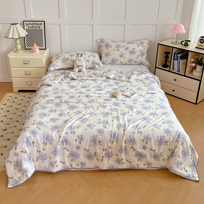 91家纺网 家纺一手货源 找家纺 （总）VIP被业 2025新款书香绸网红直播小红书夏凉被凉感冰丝天丝夏被