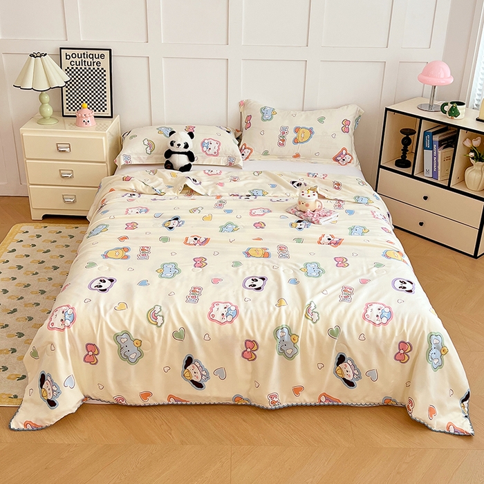 91家纺网 家纺一手货源 找家纺 （总）VIP被业 2025新款书香绸网红直播小红书夏凉被凉感冰丝天丝夏被