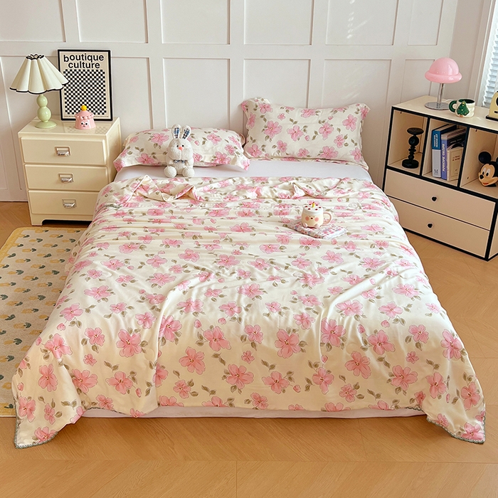 91家纺网 家纺一手货源 找家纺 （总）VIP被业 2025新款书香绸网红直播小红书夏凉被凉感冰丝天丝夏被