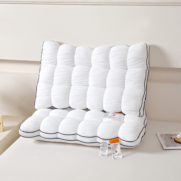 91家纺网 家纺一手货源 找家纺 佳尚枕芯2025新款法式云朵面包枕 枕头枕芯 白色48x74cm中枕/只