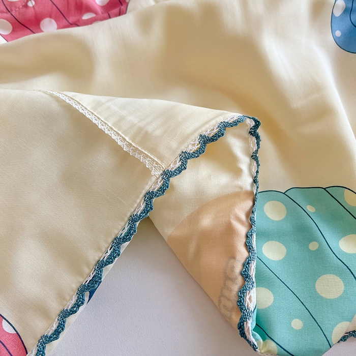 91家纺网 家纺一手货源 找家纺 VIP被业 2025新款书香绸网红直播小红书夏凉被凉感冰丝天丝夏被 南瓜乐园