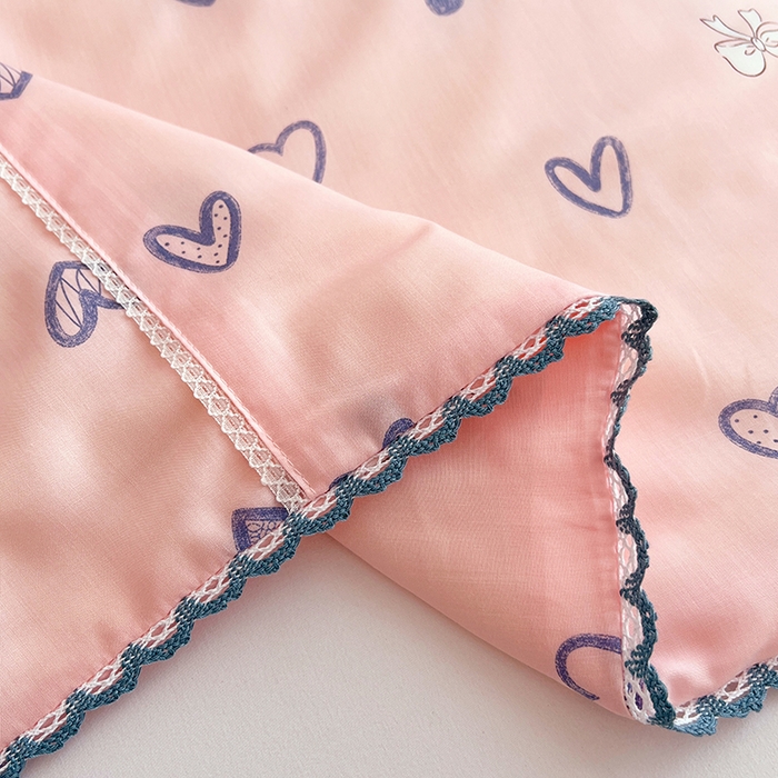 91家纺网 家纺一手货源 找家纺 VIP被业 2025新款书香绸网红直播小红书夏凉被凉感冰丝天丝夏被 怦然心动