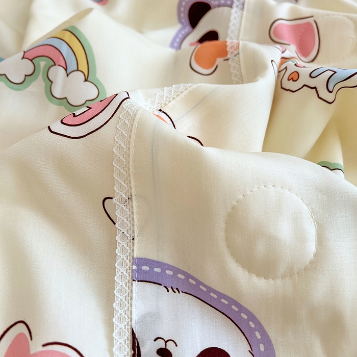 91家纺网 家纺一手货源 找家纺 VIP被业 2025新款书香绸网红直播小红书夏凉被凉感冰丝天丝夏被 童话故事