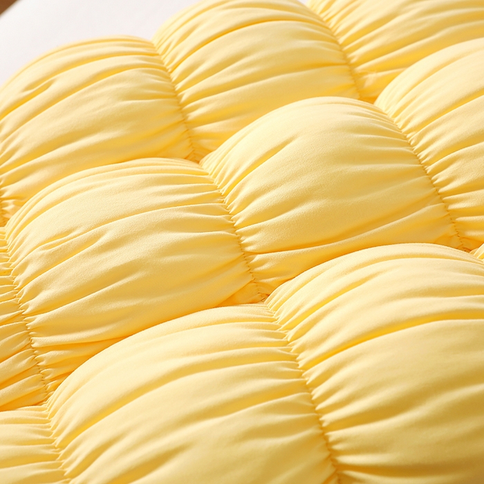 91家纺网 家纺一手货源 找家纺 佳尚枕芯2025新款法式云朵面包枕 枕头枕芯 奶黄48x74cm低枕/只