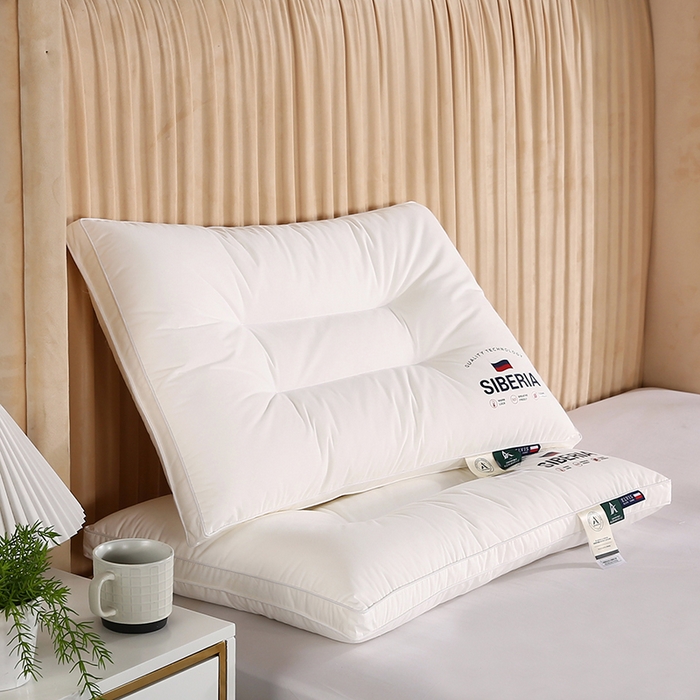 91家纺网 家纺一手货源 找家纺 （总）佳尚枕芯 2025新款立体纯棉全棉纯棉西伯利亚五星级酒店保健护颈枕芯超柔枕头