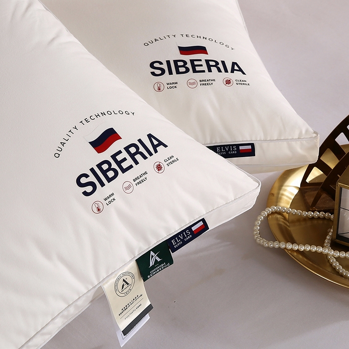 91家纺网 家纺一手货源 找家纺 佳尚枕芯 2025新款立体纯棉全棉纯棉西伯利亚五星级酒店保健护颈枕芯超柔枕头 48x74cm/只高枕