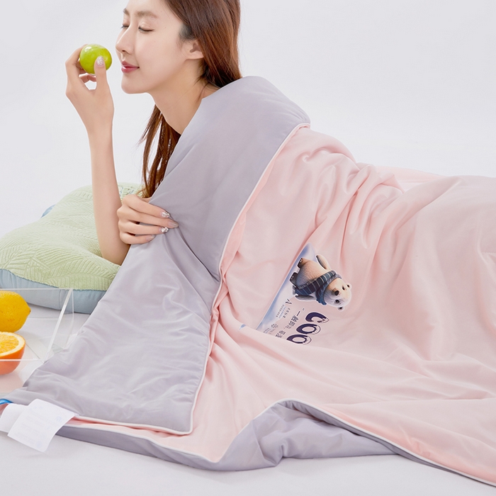 91家纺网 家纺一手货源 找家纺 （总）VIP被业 2025新款西瓜凉感丝夏被冰淇淋云母日本凉感科技冰淇淋氨纶凉感天丝纯色夏被空调被