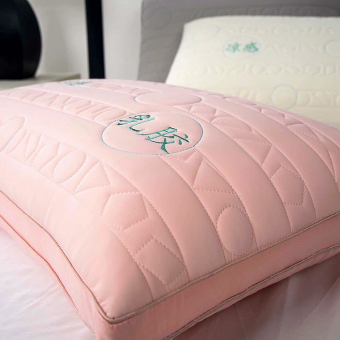 91家纺网 家纺一手货源 找家纺 佳尚枕芯 2025新款凉感乳胶枕枕头枕芯 粉色48x74cm