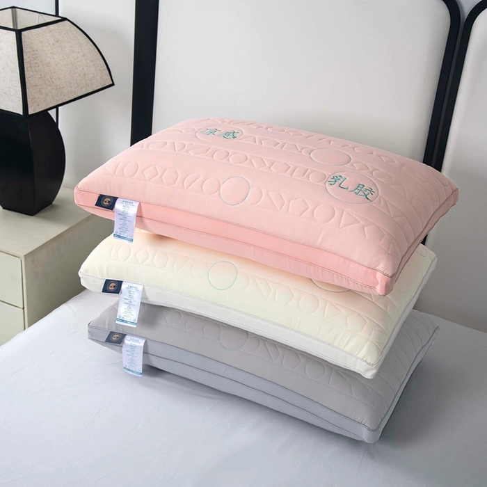 91家纺网 家纺一手货源 找家纺 佳尚枕芯 2025新款凉感乳胶枕枕头枕芯 粉色48x74cm