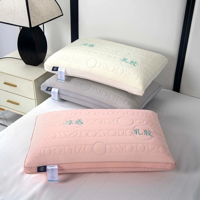 91家纺网 家纺一手货源 找家纺 佳尚枕芯 2025新款凉感乳胶枕枕头枕芯 灰色48x74cm