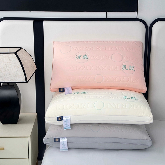 91家纺网 家纺一手货源 找家纺 佳尚枕芯 2025新款凉感乳胶枕枕头枕芯 灰色48x74cm