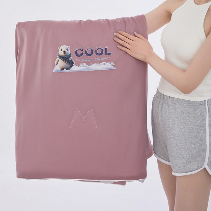 91家纺网 家纺一手货源 找家纺 VIP被业 2025新款西瓜凉感丝夏被冰淇淋云母日本凉感科技冰淇淋氨纶凉感天丝纯色夏被空调被 香芋紫