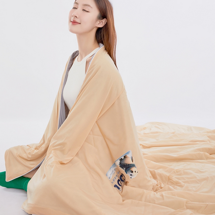 91家纺网 家纺一手货源 找家纺 VIP被业 2025新款西瓜凉感丝夏被冰淇淋云母日本凉感科技冰淇淋氨纶凉感天丝纯色夏被空调被 行动咖