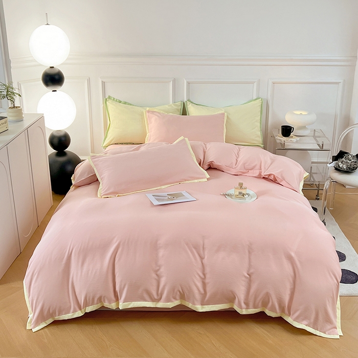 91家纺网 家纺一手货源 找家纺 VIP被业 2025新款赛天丝凉感透气四件套单枕套 冰粉钻