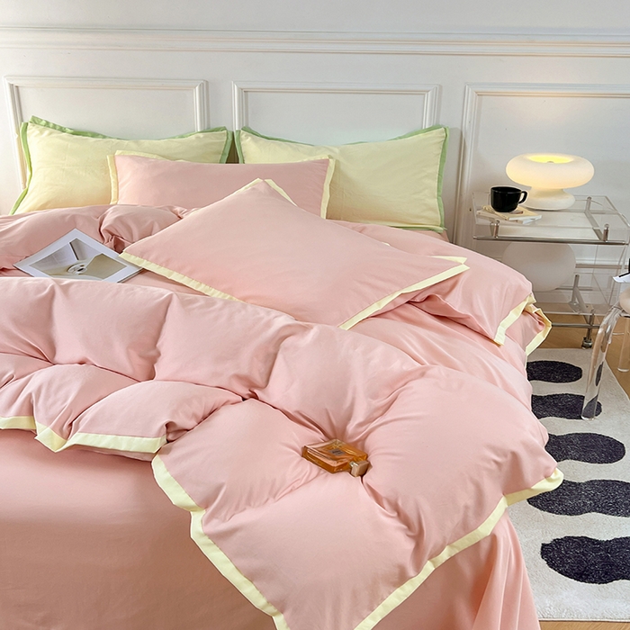 91家纺网 家纺一手货源 找家纺 VIP被业 2025新款赛天丝凉感透气四件套单枕套 冰粉钻