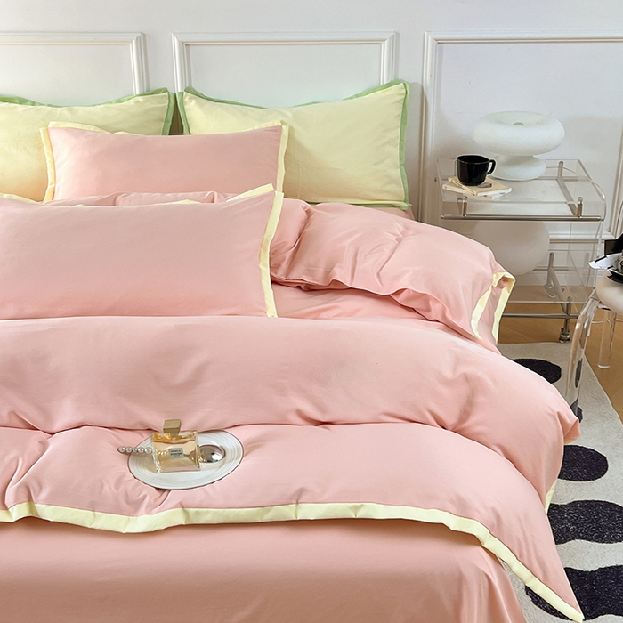 91家纺网 家纺一手货源 找家纺 VIP被业 2025新款赛天丝凉感透气四件套单枕套 冰粉钻