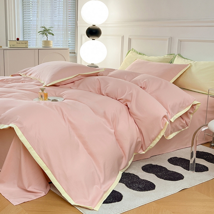 91家纺网 家纺一手货源 找家纺 VIP被业 2025新款赛天丝凉感透气四件套单枕套 冰粉钻