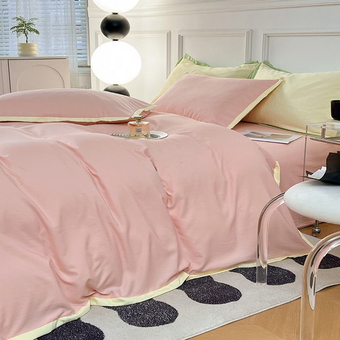 91家纺网 家纺一手货源 找家纺 VIP被业 2025新款赛天丝凉感透气四件套单枕套 冰粉钻