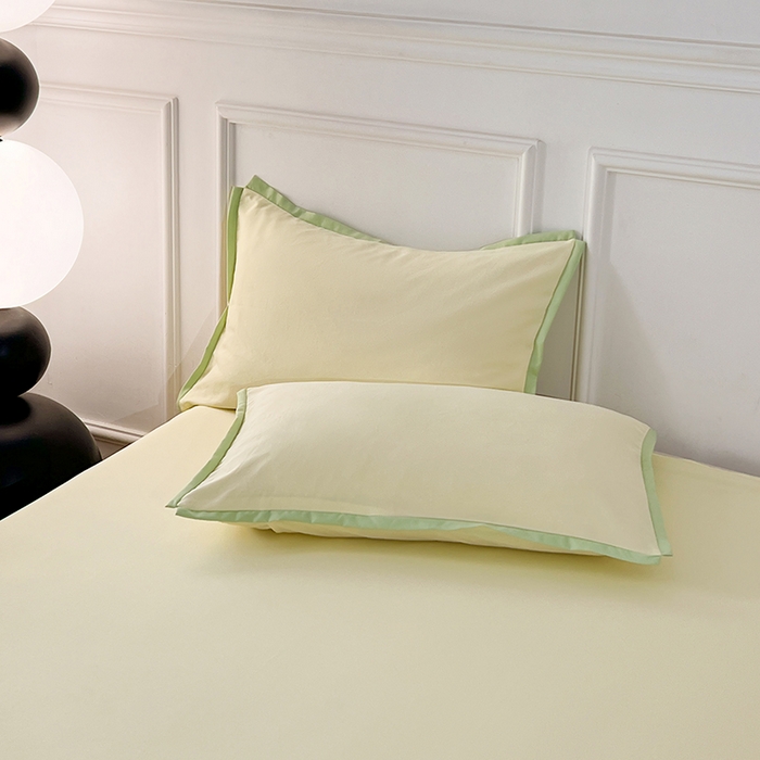 91家纺网 家纺一手货源 找家纺 VIP被业 2025新款赛天丝凉感透气四件套单枕套 琥珀黄