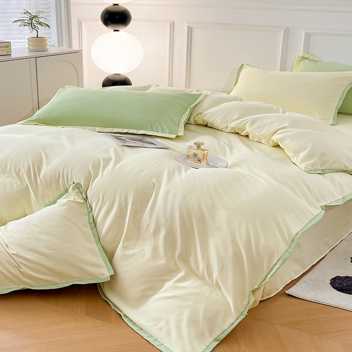 91家纺网 家纺一手货源 找家纺 VIP被业 2025新款赛天丝凉感透气四件套单枕套 琥珀黄