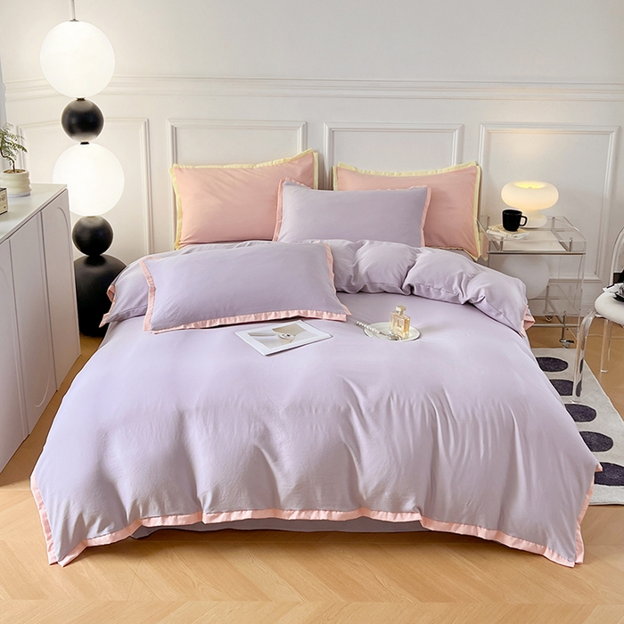 VIP被业 2025新款赛天丝凉感透气四件套单枕套 烟紫晶