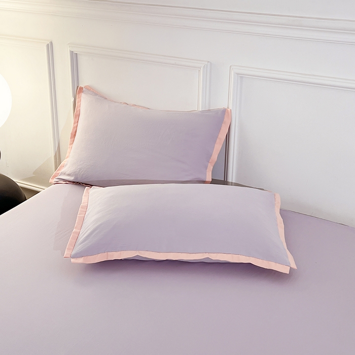 91家纺网 家纺一手货源 找家纺 VIP被业 2025新款赛天丝凉感透气四件套单枕套 烟紫晶