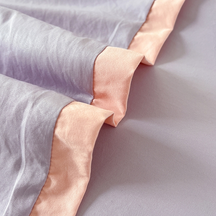 91家纺网 家纺一手货源 找家纺 VIP被业 2025新款赛天丝凉感透气四件套单枕套 烟紫晶